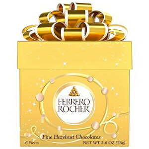 2.6 Ounce (Pack of 1), Rocher Cube, Ferrero Rocher, 6 Count, Premium Gourmet Milk Chocolate Hazelnut, Luxury Chocolate Holiday Gift, Individually Wrapped, 2.6 Oz