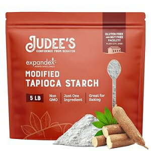 5 Pound (Pack of 1), Judee’s Expandex Modified Tapioca Starch 5 lb - 100 Non-GMO, Gluten-Free Nut-Free - USA Packaged - Thickens and Enhances Texture - Great for Making Tortillas, Bread, and Bagels