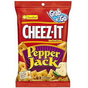 CheezIt Grab n' Go ペッパージャックベイクドスナッククラッカー、3オンス、36枚 CheezIt Grab n' Go Pepper Jack Baked Snack Crackers, 3 Ounce, 36 Count