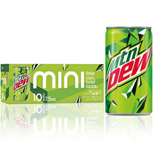 Mountain Dew Soda, Mini Cans, 7.5 Fl Oz (Pack of 10)