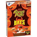 Reese 039 s Puffs Bats, Chocolatey Peanut Butter Cereal, Kids Breakfast Cereal, Halloween Edition, Made with Whole Grain, 11.5 oz