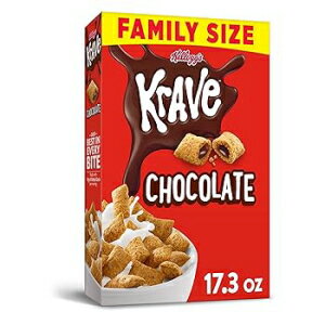 Kellogg 039 s Krave Breakfast Cereal, Kids Cereal, Family Breakfast, Family Size, Chocolate, 17.3oz Box (1 Box)