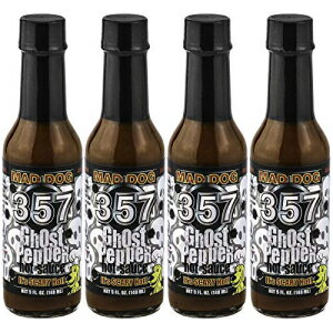 マッドドッグ 357 ゴーストペッパーホットソース 5オンス - 4本ギフトパック Mad Dog 357 Ghost Pepper Hot Sauce 5oz - Four Bottle Gift Pack