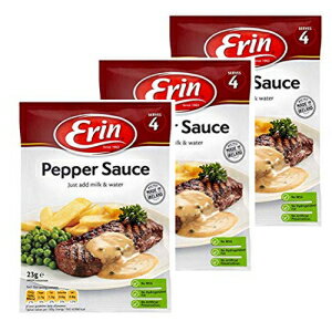 G ybp[\[X 3 pbNAACbV ybp[R[ \[XA1 ܂ 23g Erin Pepper Sauce 3 pack, Irish Peppercorn Sauce, 23g per bag