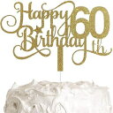 ALPHA K GG 60th Birthday Cake Topper, Happy 60th Birthday Cake Topper, 60th Birthday Party Decorations