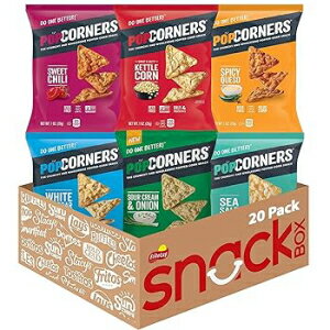 楽天Glomarket6 Flavor Variety Pack, PopCorners Popped Corn Snacks, Sampler Pack Gluten Free, 1 Ounce （Pack of 20）