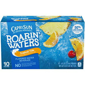 カプリ サン ロアリン ウォーターズ トロピカル フルーツ ジュース ドリンク (6 オンス パウチ 10 個) Capri Sun Roarin 039 Waters Tropical Fruit Juice Drink (6 oz Pouches, 10 Count)