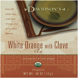 Davidson's Tea ホワイトオレンジ クローブ入り 8 カウント ティーバッグ (12 パック) Davidson's Tea ..