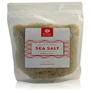 ブルターニュ海塩 粗いグレー プレミアム フランス産海塩 2 ポンド ポーチ Brittany Sea Salt Coarse Gray Premium French Sea Salt 2 Lb Pouch