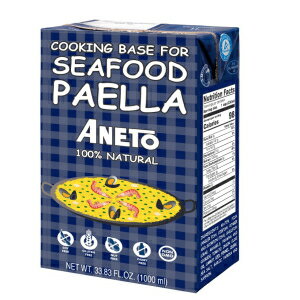 33.83 Fl Oz (Pack of 1), Aneto Seafood Paella Cooking Base Broth, 33.83 Fluid Ounce