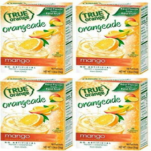 楽天GlomarketTrue Mango Orange Drink Mix, 10-count （Pack of 4） with 5 FREE Lemonade Sample Sticks