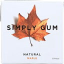 ガム Simplygum メープル ナチュラルガム、15 ct Simplygum Maple Natural Gum, 15 ct