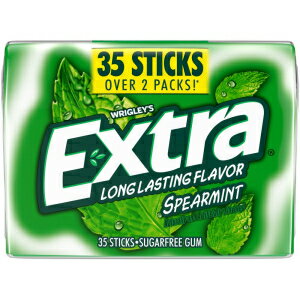 35 Count (Pack of 1), Spearmint, EXTRA Spearmint Sugarfree Gum, 35-Stick Pack