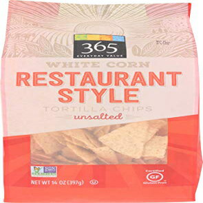 楽天Glomarket365 Everyday Value、ホワイトコーントルティーヤチップス、レストランスタイル、無塩、14オンス 365 Everyday Value, White Corn Tortilla Chips, Restaurant Style, Unsalted, 14 oz