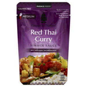 Passage Foods pbZ[W gD ^C V}[\[X Oet[ bh^CJ[ -- 7 IX (3 pbN) Passage Foods Passage To Thailand Simmer Sauce Gluten Free Red Thai Curry -- 7 oz ( pack of 3)