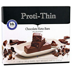 Proti-Thin - ピーナッツバターケトバー - 正味炭水化物 2g - 健康的な脂肪 13g - タンパク質 10g - ケトジェニックバー - グルテンフリー - 1 箱あたり 7 バー Proti-Thin - Peanut Butter Keto Bar - 2g Net Carbs - 13g Healthy Fats