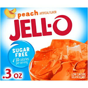 Jell-O Peach シュガーフリー ゼラチン ミックス (0.3 オンスの箱、24 個パック) Jell-O Peach Sugar-Free Gelatin Mix (0.3 oz Boxes, Pack of 24)