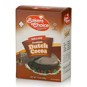 オランダ産ココアパウダー - 無糖チョコレートパウダー - 15オンス - 乳製品不使用 コーシャ - ベーカーズチョイス Dutch Cocoa Powder - Unsweetened Chocolate Powder- 15 Ounce - Dairy Free Kosher - Bakers Choice