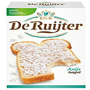 De Ruijter アニス スプリンクル (Anijs Hagel)、300 Gr (10.6 オンス)、1 箱 De Ruijter Anise Sprinkles (Anijs Hagel), 300 Gr (10.6 Oz), 1 Box