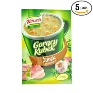 クノール ゴーラシー クベック サワーライ麦スープ クルトン入り 5個パック 5x17g/5x0.5oz Knorr Goracy Kubek Sour Rye Soup with Croutons 5-pack 5x17g/5x0.5oz