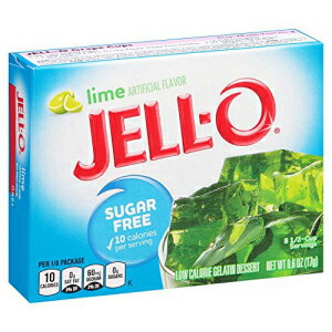 Jell-O シュガーフリー ライムゼラチンミックス 0.6オンスボックス (6個パック) Jell-O Sugar-Free Lime Gelatin Mix 0.6 Ounce Box (Pack of 6)