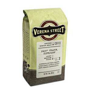 ヴェレナ ストリート 2 ポンド エスプレッソ豆、ショット タワー エスプレッソ全豆、レインフォレスト アライアンス認定アラビカ コーヒー Verena Street 2 Pound Espresso Beans, Shot Tower Espresso Whole Bean, Rainforest Alliance Certified