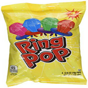 oY[J O |bv LfB 0.35 IX obO - 4  Bazooka Ring Pop Candy 0.35 oz Bag - 4 Count