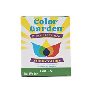 Color Garden ピュアナチュラル食用色素、グリーン 5ct. 1オンス。 Color Garden Pure Natural Food Colors, Green 5 ct. 1 oz.