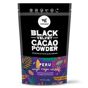 Weirdo Good ブラック ベルベット カカオ パウダー – オーガニック、アレルゲンフリー、ベーキング用プレミアム ウルトラダッチココア、14 オンス Weirdo Good Black Velvet Cacao Powder – Organic, Allergen-Free, Premium Ultra-Dutched Cocoa