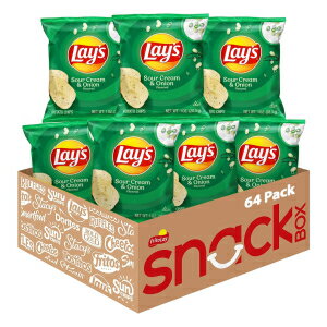 Lay's Potato Chips, Sour Cream & Onion, 1.5 Ounce (Pack of 64)