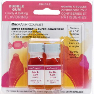 LorAnn Bubble Gum SS Flavor, 1 dram bottle (.125 fl oz - 3.7ml - 1 teaspoon) Twin pack blistered