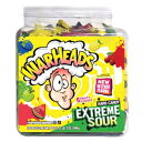 WARHEADS - Extreme Sour Hard Candy - Sour Apple, Black Cherry, Blue Raspberry, Lemon Watermelon Flavors - 34 oz. Tub with 240 Pieces of Candy