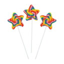 Star Shaped Rainbow Swirl Pops (set of 12 lollipops)