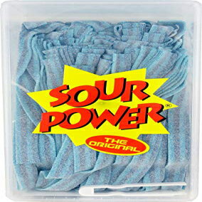 SOUR POWER ベリーブルー キャンディー ベルト、150 個、42.3 オンス SOUR POWER Berry Blue Candy Belts, 150 Pieces, 42.3 Ounce