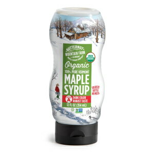 楽天GlomarketButternut Mountain Farm 100％ Pure Organic Maple Syrup From Vermont, Grade A （Prev. Grade B）, Dark Color, Robust Taste, All Natural, Easy Squeeze, 12 Fl Oz