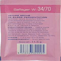 Dry Yeast - Saflager W-34/70 (11.5 g)