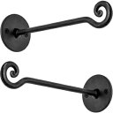 RTZEN Plant Hangers Outdoor or Indoor Swirl Plant Hooks - Wrought Iron Plant Wall Hanger Bird Feeder Hook - Hanging Bracket Swirly Hook for Lanterns Baskets Wind Chimes - 2 Pack