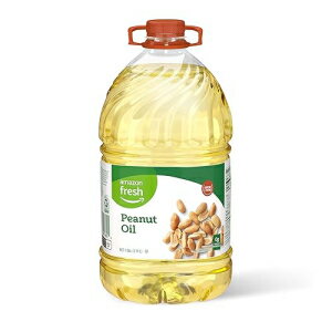Amazon Fresh, Peanut Oil, 128 Fl Oz (Previously Happy Belly, Pack May Vary)