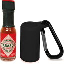 2個セット ブラック タバスコソースキーホルダー - ホットソースのミニボトル付き。(1パック ブラック) 2 Piece Set, Black, Tabasco Sauce Keychain - Includes Mini Bottle of Hot Sauce.(1 Pack, Black)