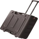 Gator Cases Pro Series 19" Depth 8U Rolling Rack Case with Recessed Wheels, Black