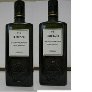 ロレンツォ N.5 エクストラバージン オリーブオイル (500ml ボトル x 2 本) (シチリア産) Lorenzo N.5 Extra Virgin Olive Oil (2 X 500ml Bottles) (Sicilian)