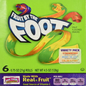 楽天GlomarketFruit By the Foot Variety Pack, Strawberry, Berry Tie Dye, Color By the Foot, 6 Count （Pack of 2）