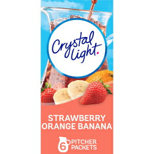 Crystal Light Sugar-Free Strawberry Orange Banana Low Calories Powdered Drink Mix, 6 count (Pack of 12) Pitcher Packets