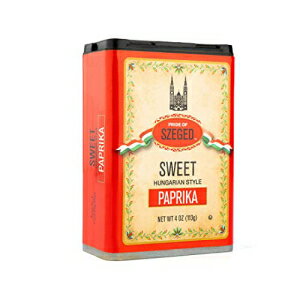 ץ饤   ȥѥץꥫѥϥ󥬥꡼Ĵ̣ѥǥץåɡ4 ⡢1 Pride of Szeged Sweet Paprika Powder, Hungarian Style Seasoning Spice, Deep Red, 4 oz. Tin...
