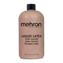 Mehron Makeup Liquid Latex | SFX Makeup | Halloween Latex Makeup | Latex Glue for Skin | Prosthetic Glue 16 fl oz (473 ml) (Dark Flesh)