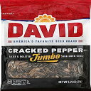 5.25 Ounce (Pack of 1), DAVID Roasted and Salted Cracked Pepper Jumbo Sunflower Seeds, 5.25 oz