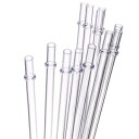 Dakoufish 6 Inch Reusable Thick Tritan Clear Drinking Straws for Short Mini 6oz-8oz Mason Jar Tumblers,Dishwasher safe,Set of 12 Pcs Straws with Cleaning Brush (6inch, Clear)