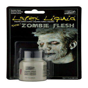 Mehron Makeup Liquid Latex | SFX Makeup | Halloween Latex Makeup | Latex Glue for Skin | Prosthetic Glue 1 fl oz (30 ml) (Zombie Flesh)