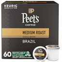 Peet's Coffee, Medium Roast K-Cup Pods for Keurig Brewers - Single Origin Brazil 60 Count (6 Boxes of 10 K-Cup Pods)