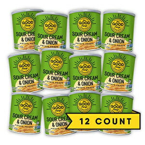 The Good Crisp Company, Good Crisps Minis (Sour Cream and Onion, 1.6 Ounce, Pack of 12) Non-GMO, Allergen Friendly, Potato Chip Snack Pack, Gluten Free Snacks